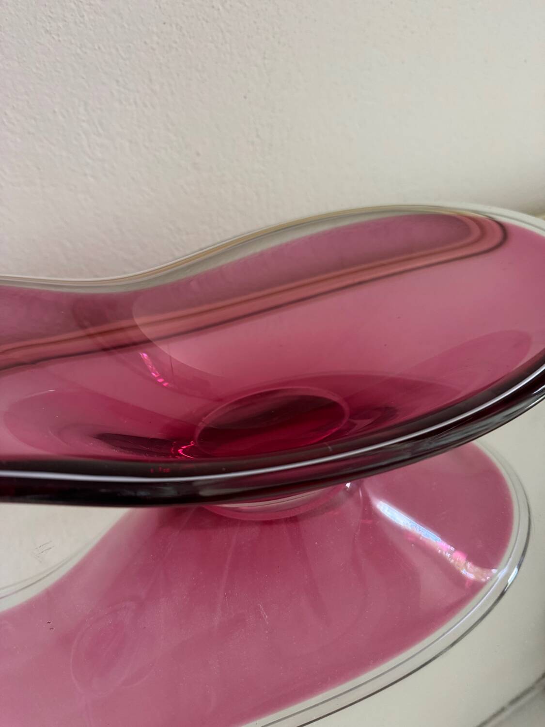 Scandinavian blown glass bowl Paul Kedelv 1950s