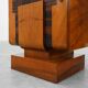 Set of Two Geometric Art Deco Wooden Nightstands, Italy 1920s