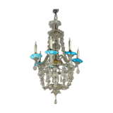 Venetian chandelier in murano glass, bag of pearls