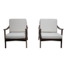 Pair of Scandinavian teak armchairs from the 60s