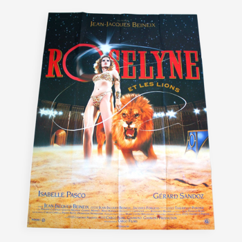 Original cinema poster "Roselyne and the lions" 1989 Circus 120x160 cm