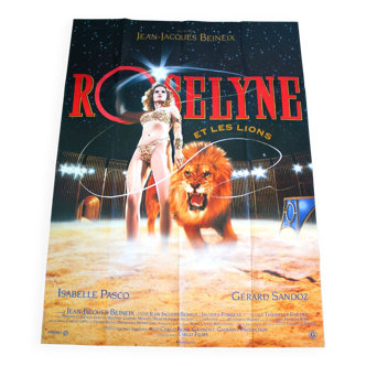 Original cinema poster "Roselyne and the lions" 1989 Circus 120x160 cm