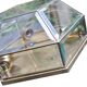 Brass and sculpted transparent crystal wall light, 1950s.
