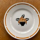 Set of 6 small plates jade model Badonviller art deco