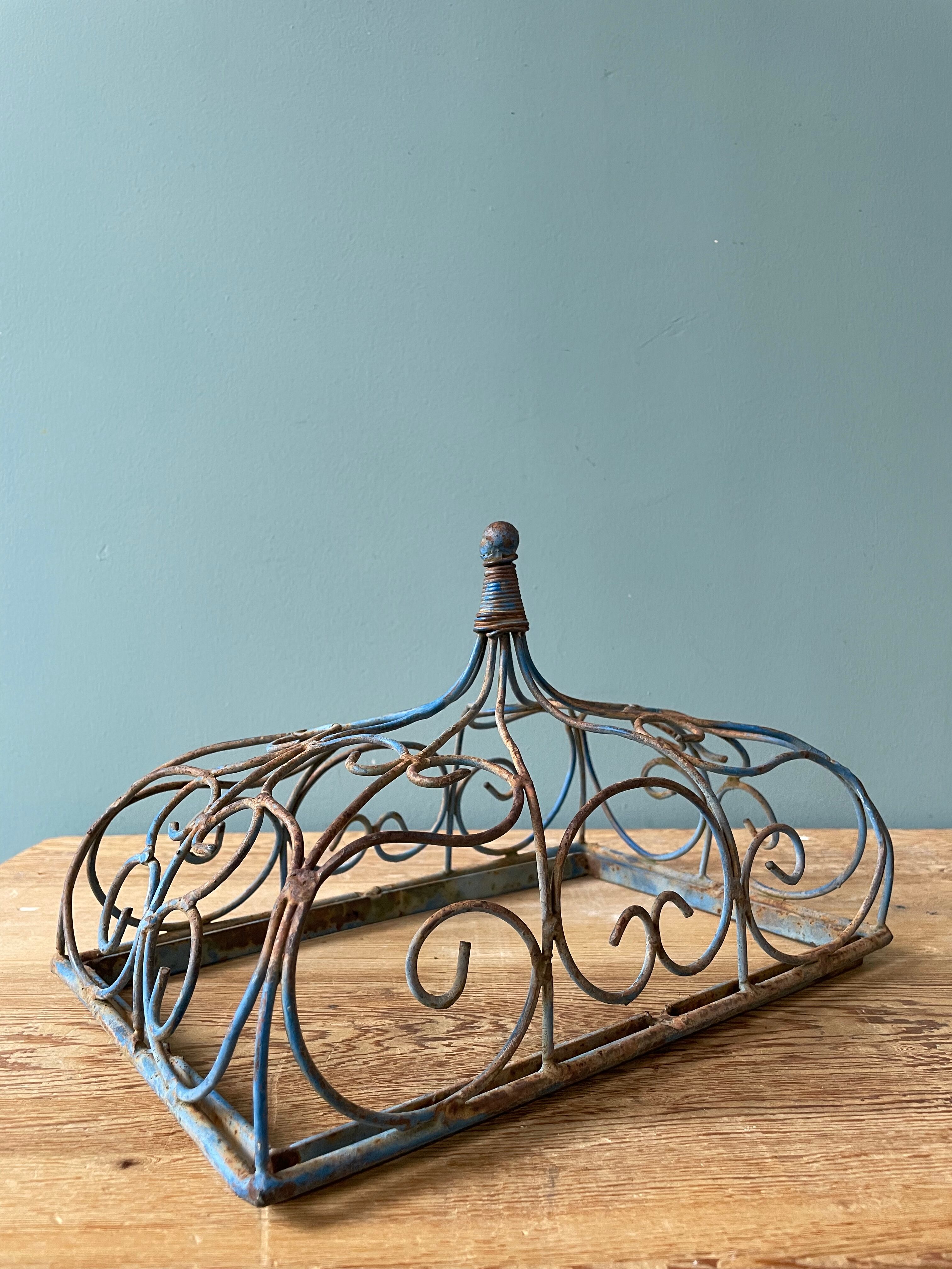 Decorative wrought iron basket