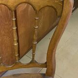 Antique wooden chair, cane seat