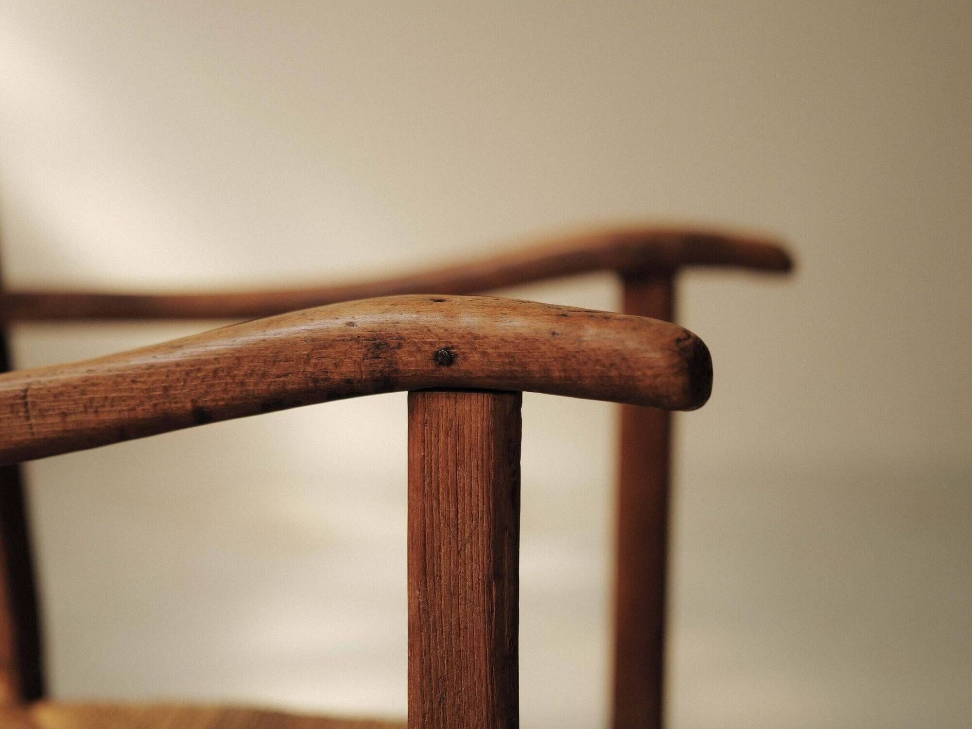 Wood and straw armchair, Popular Art, Auvergne, around 1900