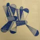 Modern composition drawing 1970 by François de Chabot