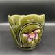 Slip planter, pair, art nouveau, de bruyn earthenware, signed, numbered, fives, lille