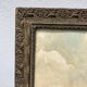 Watercolor old shore golden frame