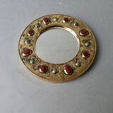 Mirror by François Lembo in enameled ceramic