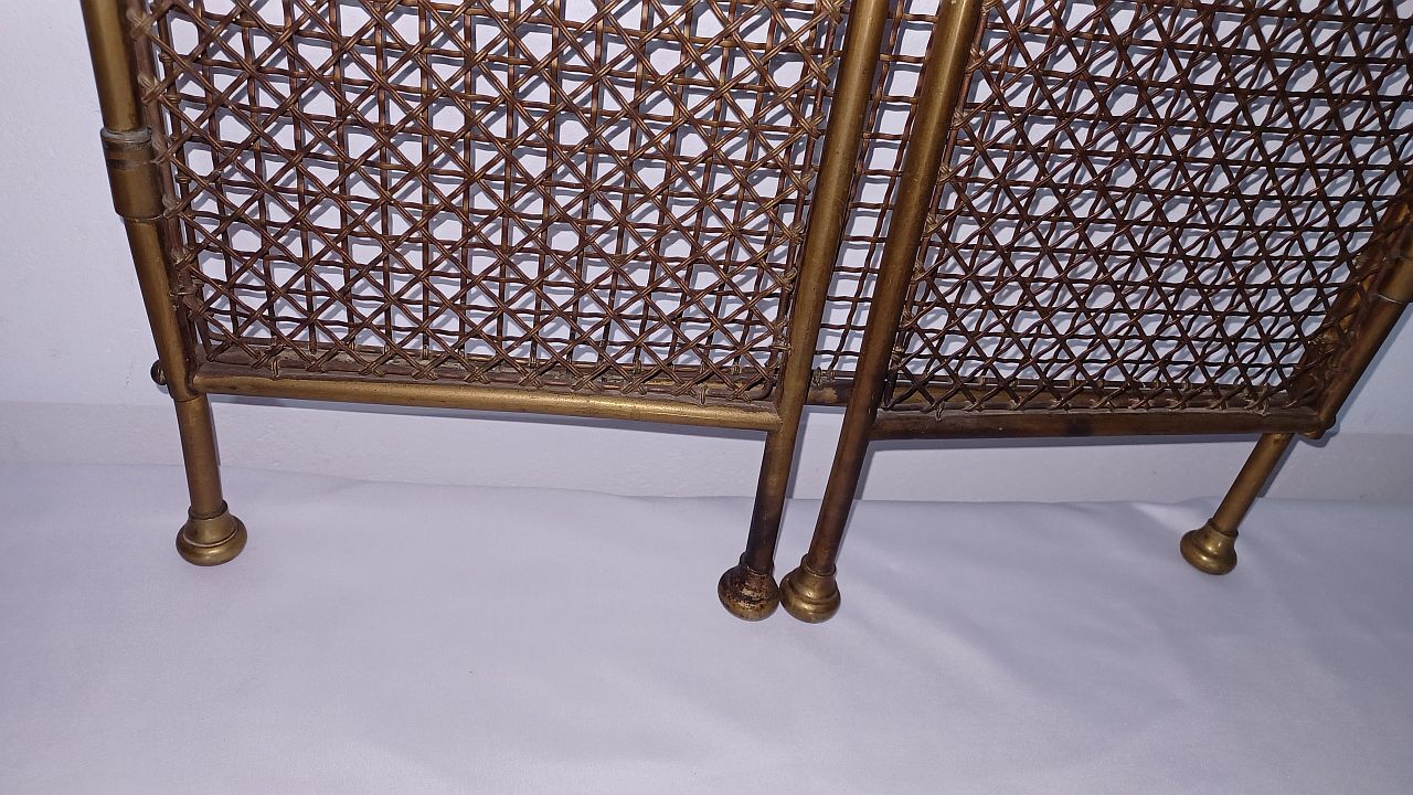 Vintage Fire Screen Brass 1950-60