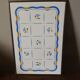 Art Deco yellow and blue tulip metal earthenware tray