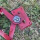 Vintage pantograph wall lamp 1950 red