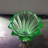 Ancien vase p d’avesn verre vert uranium made in france vintage