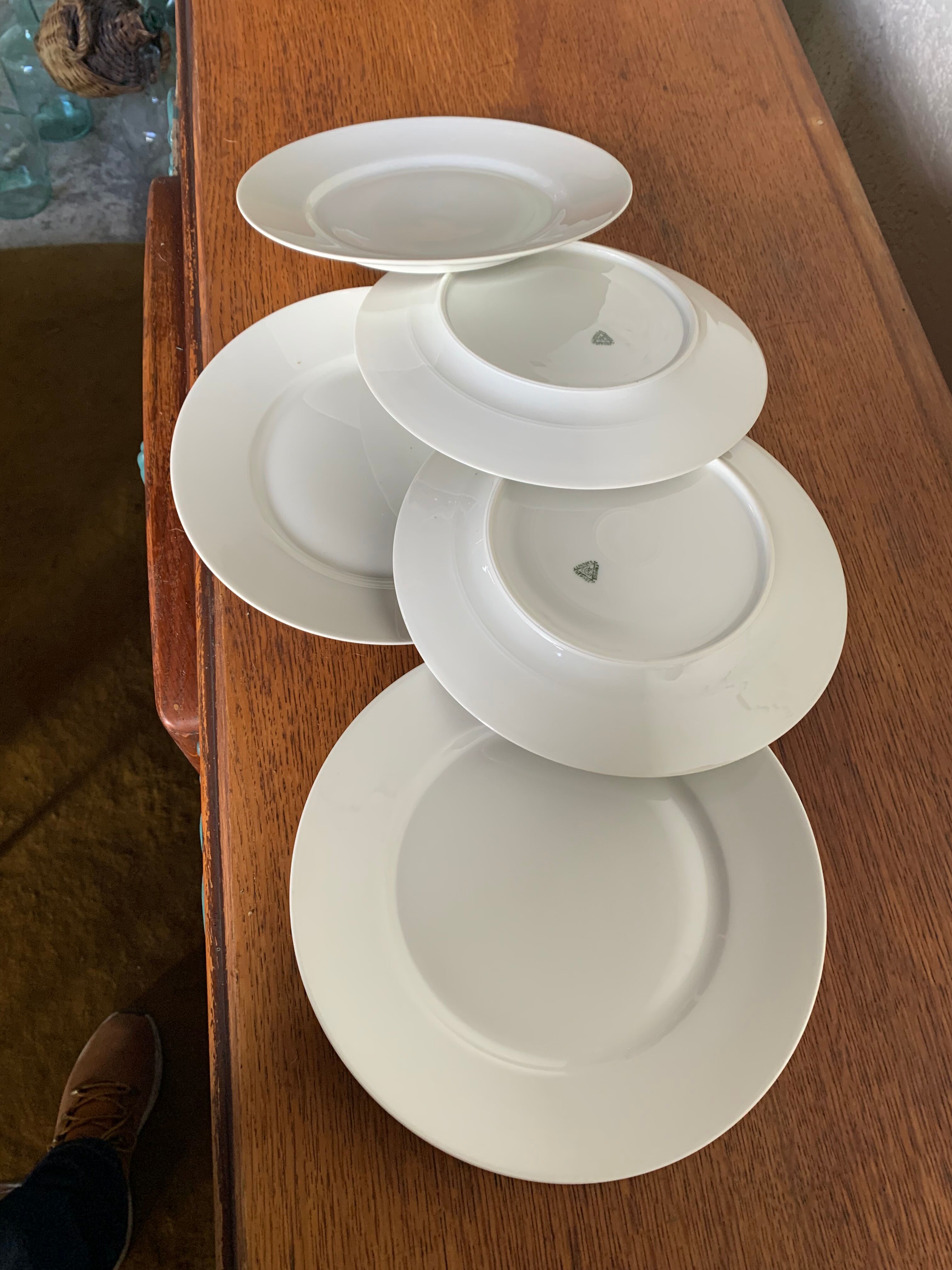 6 flat plates Limoges porcelain.