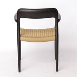 Niels Otto Møller Armchair Black 1960s – Danish Mid-Century Chair Model 56