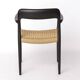 Fauteuil Niels Otto Møller noir années 1960 – Chaise danoise du milieu du siècle modèle 56