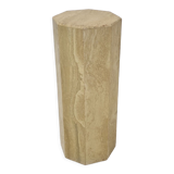 Italian travertine side table or pedestal, 1980's