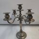 Chandelier with 5 branches in silver-plated metal
