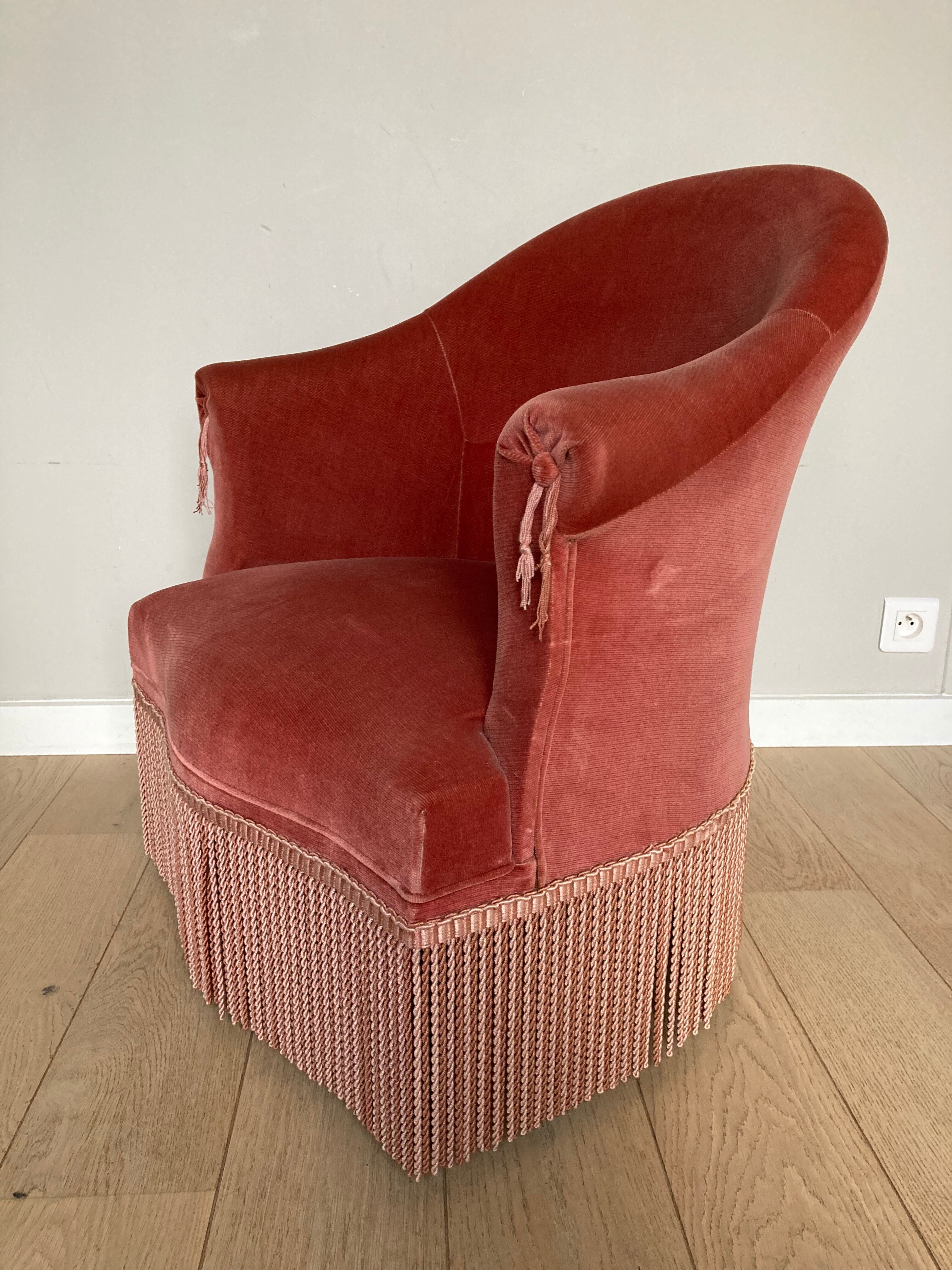 Fauteuil crapaud velours