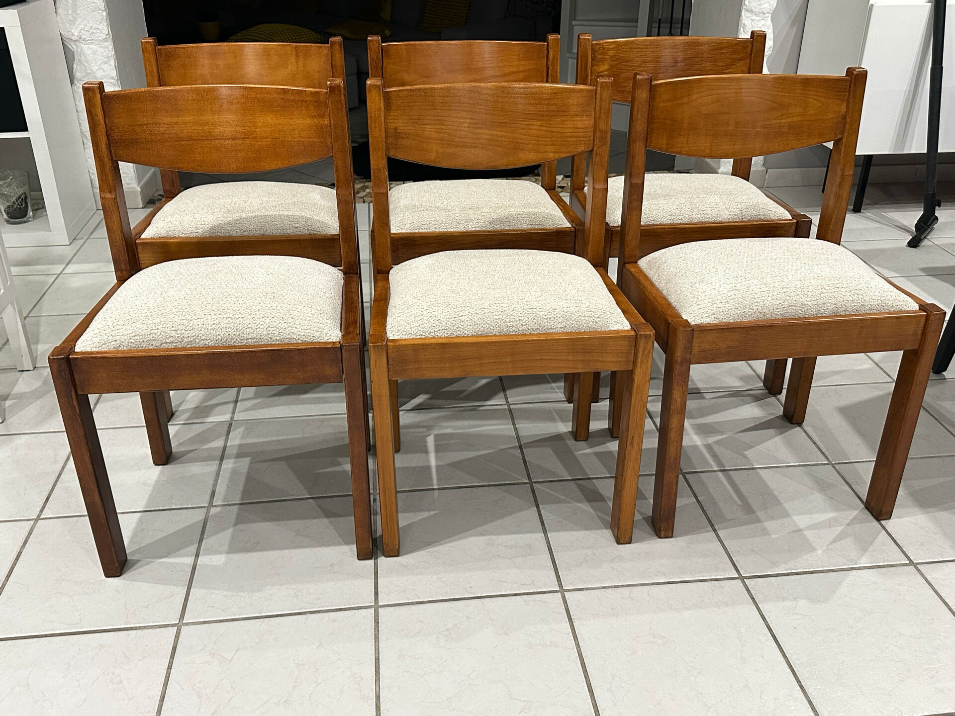 Set of 6 elm chairs from Regain vintage 1980.