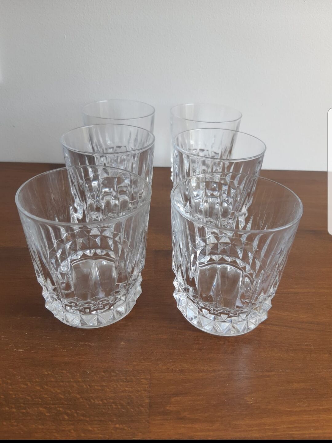 Lot of 6 whiskey glasses