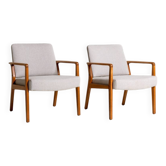 Pair of Scandinavian oak armchairs, 1960s