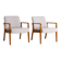 Paire de fauteuils en chêne scandinave, années 1960
