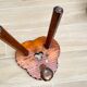 Tabouret bois tripode vintage made in espagne