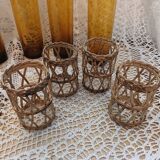 4 vintage orangeade glasses