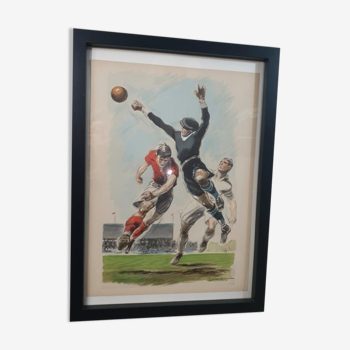 Illustration of Foot 40s - Vintage Sport