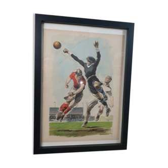 Illustration of Foot 40s - Vintage Sport