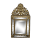 Old bevel mirror with metal parcloses pushed back Louis XIV style