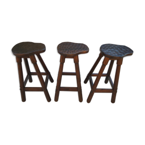 3 tabourets de bar années 60 70