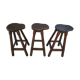 3 tabourets de bar années 60 70