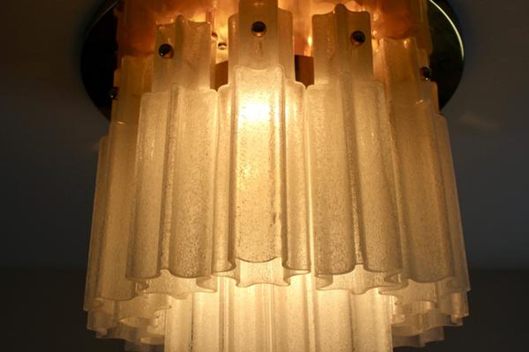 Star recessed plastered plastered in brass and frosted glass Glash-tte Limburg