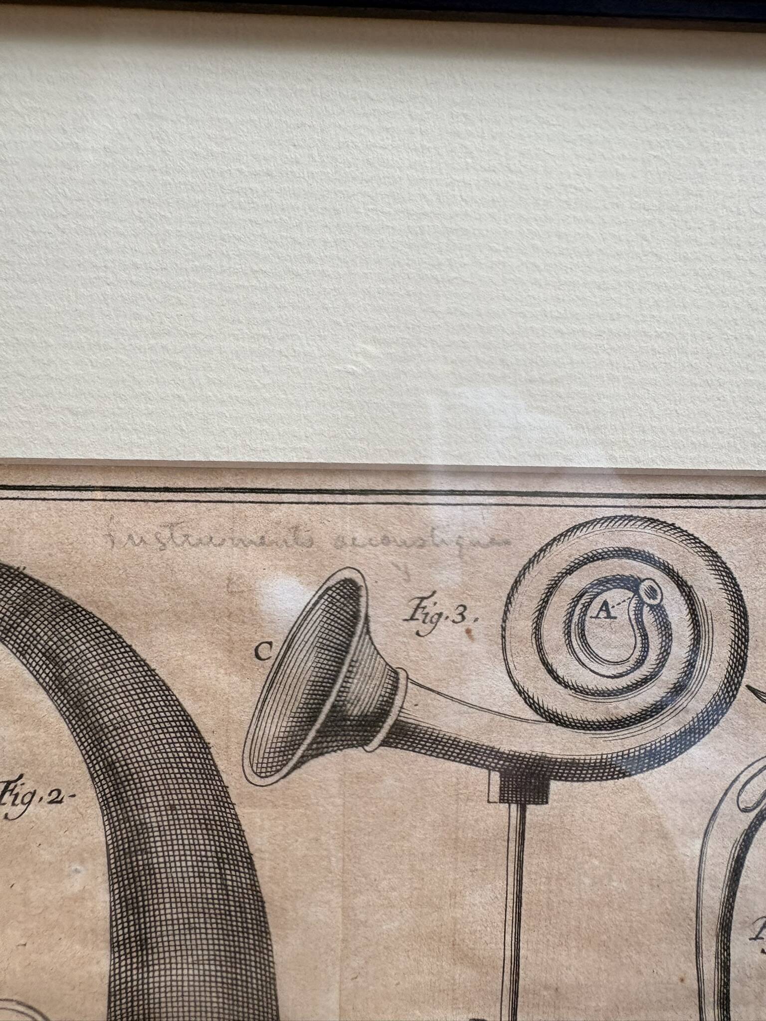 Antique Print Engraving 19th Century Framed Medical Instruments engraving Lorenzo