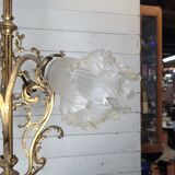 Old bronze chandelier 8 lights, 128cms h