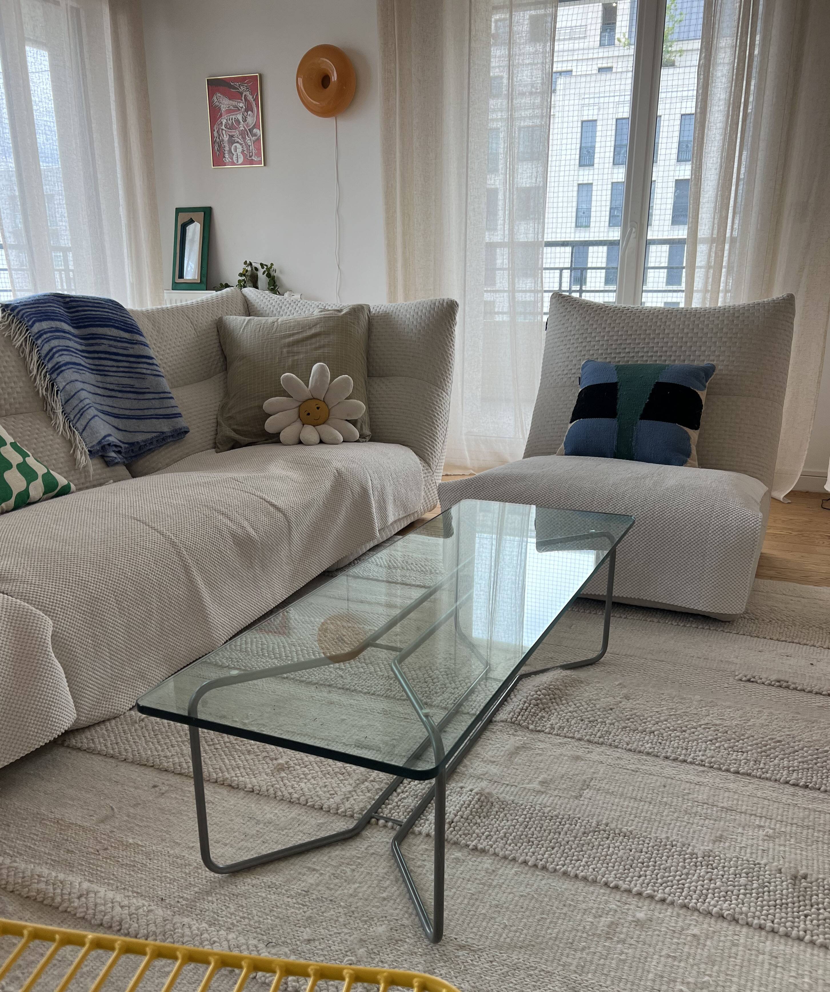 Table basse design moderniste (Style Bauhaus / Space Age)