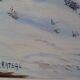 Rateau "Snowy landscape" framed HST painting