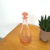 Pink glass carafe vintage