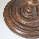 17th century light stand in solid walnut