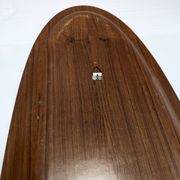 Vintage Postmodern Oval Wall Mirror with a Wooden Frame, Italy