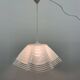 Mid-century minimalist folded glass hanging lamp, 1980’s