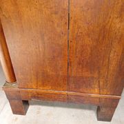 Empire-style walnut commode – black marble – 19th century
