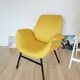 Vintage Mid-Century Modern Yellow Fabric Armchair - Alvin Lustig Style