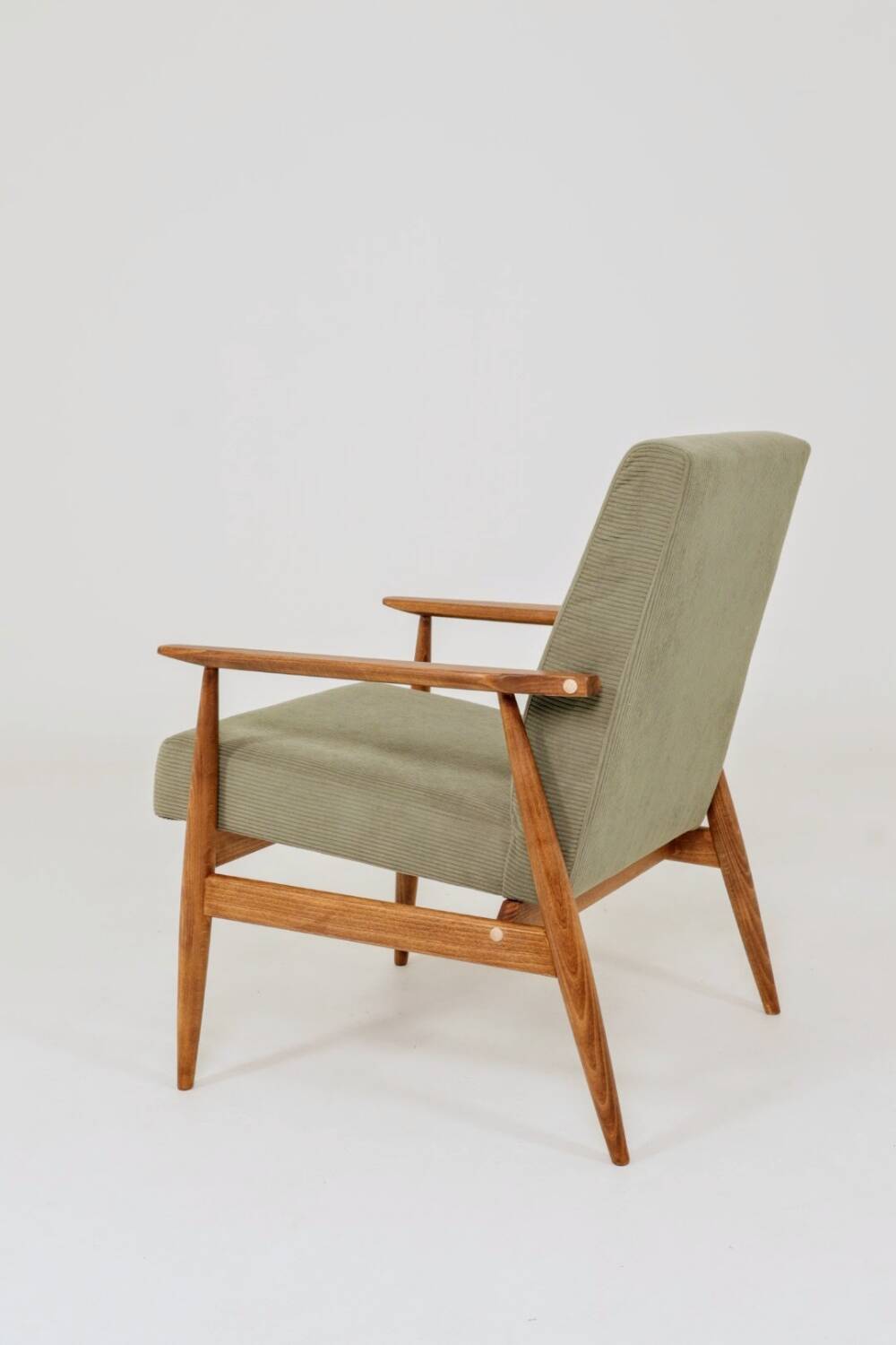 Scandinavian armchair khaki corduroy design by H.Lis 