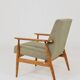Scandinavian armchair khaki corduroy design by H.Lis 