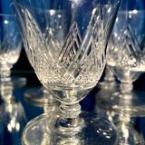 SET OF 7 ST LOUIS CRYSTAL LIQUEUR GLASSES ART DECO VOSGES MODEL